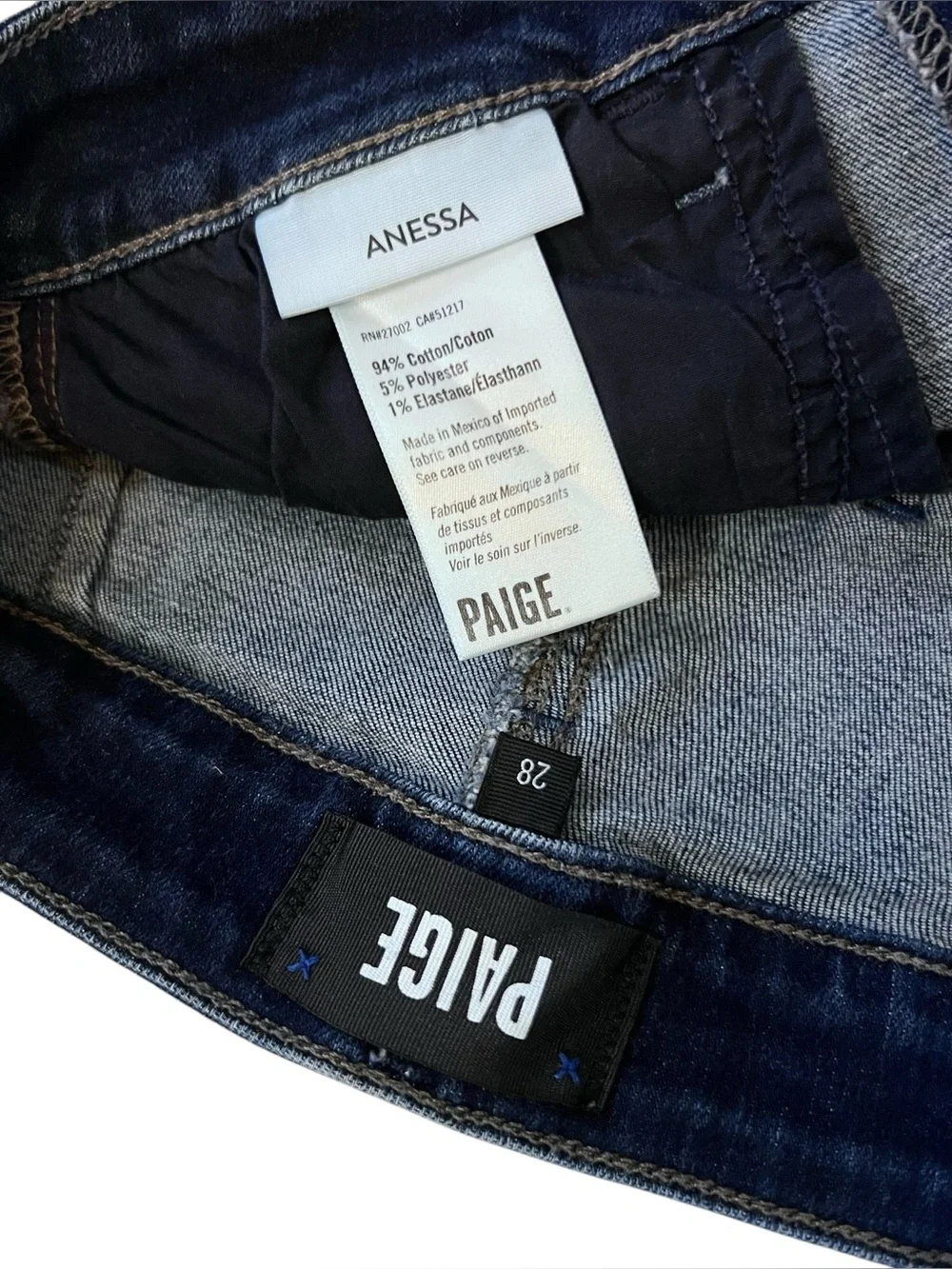 PAIGE Anessa Wide Leg Jeans, Size 28 - Picture 9 of 14